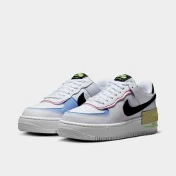 Women's Nike Air Force 1 Shadow Casual Shoes White/Black/Team Gold/Pure Platinum/Pink Spell/Cobalt Bliss - FJ0735 100 -Fashion General Store FJ0735 100 P2