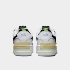 Women's Nike Air Force 1 Shadow Casual Shoes White/Black/Team Gold/Pure Platinum/Pink Spell/Cobalt Bliss - FJ0735 100 -Fashion General Store FJ0735 100 P4