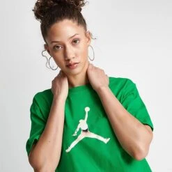 Nike Women's Jordan Short-Sleeve Graphic T-Shirt Lucky Green - FJ2510 310 -Fashion General Store FJ2510 310 M5