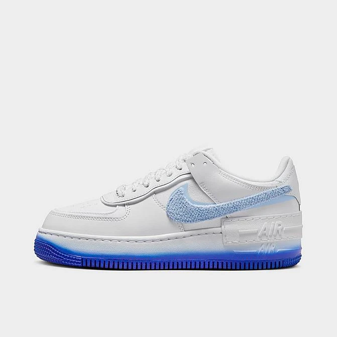 Women's Nike Air Force 1 Shadow SE Chenille Swoosh Casual Shoes Shadow White/Royal Tint/Pink Spell/Racer Blue - FJ4567 100 3 Women's Nike Air Force 1 Shadow SE Chenille Swoosh Casual Shoes Shadow White/Royal Tint/Pink Spell/Racer Blue - FJ4567 100