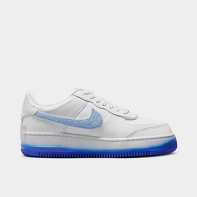 Women's Nike Air Force 1 Shadow SE Chenille Swoosh Casual Shoes Shadow White/Royal Tint/Pink Spell/Racer Blue - FJ4567 100 5 Women's Nike Air Force 1 Shadow SE Chenille Swoosh Casual Shoes Shadow White/Royal Tint/Pink Spell/Racer Blue - FJ4567 100 - Image 3