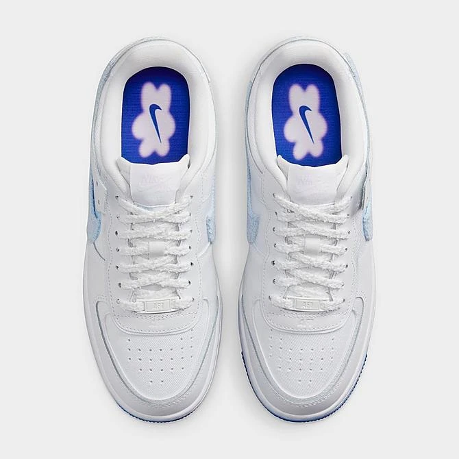 Women's Nike Air Force 1 Shadow SE Chenille Swoosh Casual Shoes Shadow White/Royal Tint/Pink Spell/Racer Blue - FJ4567 100 7 Women's Nike Air Force 1 Shadow SE Chenille Swoosh Casual Shoes Shadow White/Royal Tint/Pink Spell/Racer Blue - FJ4567 100 - Image 5