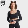 Women's Nike Sportswear Long-Sleeve Crop Top Black - FJ5228 010