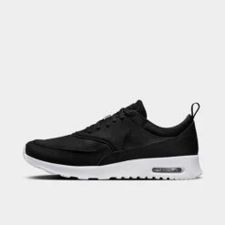 Women's Nike Air Max Thea Premium Casual Shoes Black/Black/Anthracite/White - FJ9303 007
