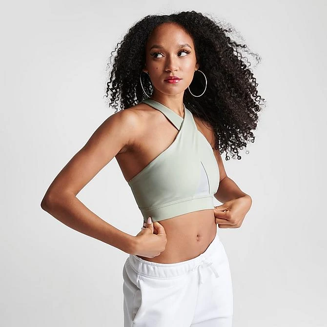Women's Nike Swoosh Medium-Support Padded Wrap Sports Bra Sea Glass/Sail - FN3167 020 5 Women's Nike Swoosh Medium-Support Padded Wrap Sports Bra Sea Glass/Sail - FN3167 020 - Image 3
