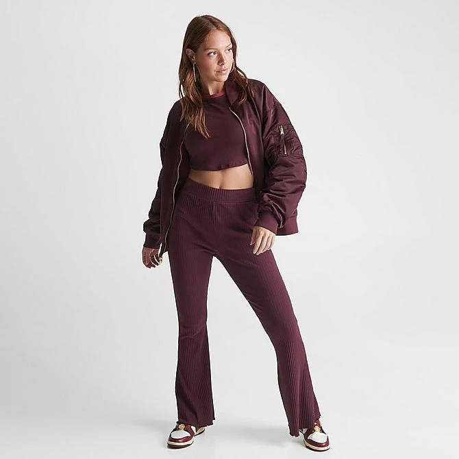 Women's Nike Sportswear Reversible Bomber Jacket Burgundy Crush/Cedar - FN3168 652 4 Women's Nike Sportswear Reversible Bomber Jacket Burgundy Crush/Cedar - FN3168 652 - Image 2