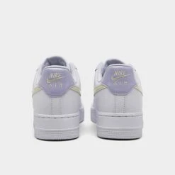 Women's Nike Air Force 1 Low Casual Shoes White/Coconut Milk/Oxygen Purple - FN3501 100 -Fashion General Store FN3501 100 P4