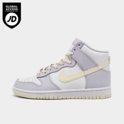Women's Nike Dunk High Retro Casual Shoes White/Coconut Milk/Oxygen Purple - FN3504 100