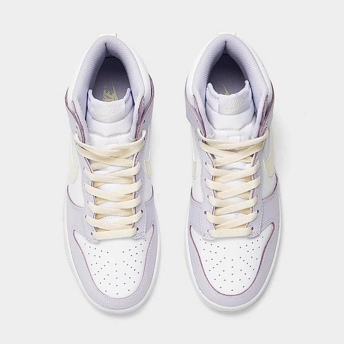 Women's Nike Dunk High Retro Casual Shoes White/Coconut Milk/Oxygen Purple - FN3504 100 7 Women's Nike Dunk High Retro Casual Shoes White/Coconut Milk/Oxygen Purple - FN3504 100 - Image 5