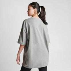 Women's Nike Sportswear Essentials Oversized Dunk T-Shirt Dark Grey Heather - FN4332 063 -Fashion General Store FN4332 063 M4