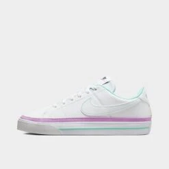 Women's Nike Court Legacy Next Nature Casual Shoes White/Rush Fuchsia/Emerald Rise/White - FN7108 100
