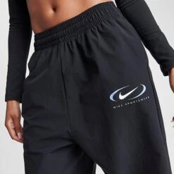 Women's Nike Sportswear Trend Swoosh Woven Jogger Pants Black - FN7700 010 -Fashion General Store FN7700 010 M5