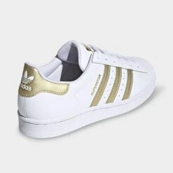 Women's Adidas Originals Superstar Casual Shoes White/Gold Metallic/White - FX7483 100 -Fashion General Store FX7483 100 P4