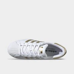 Women's Adidas Originals Superstar Casual Shoes White/Gold Metallic/White - FX7483 100 -Fashion General Store FX7483 100 P5