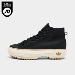 Women's Adidas Originals Nizza Trek Sneaker Boots Black/Magic Beige/Cream White - FZ5999 001