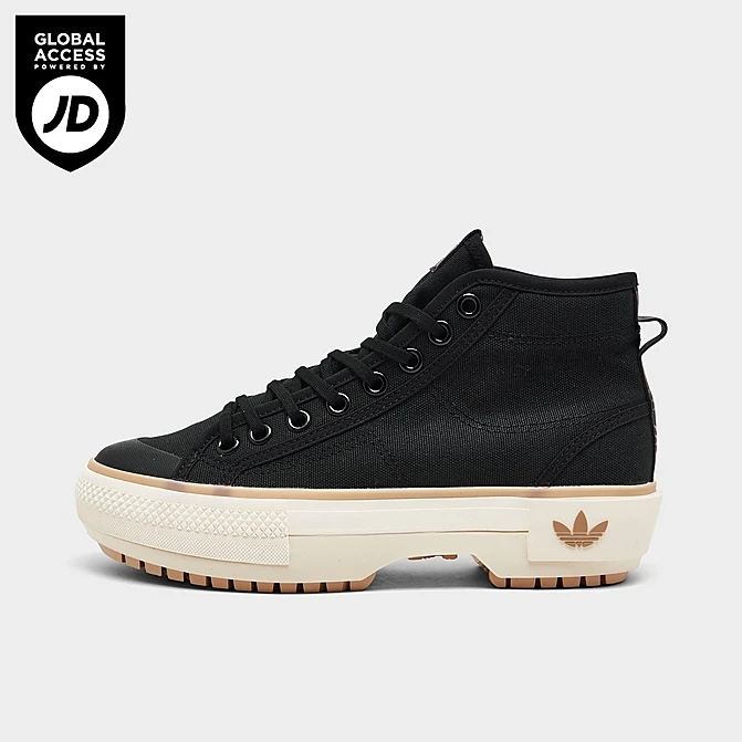 Women's Adidas Originals Nizza Trek Sneaker Boots Black/Magic Beige/Cream White - FZ5999 001 3 Women's Adidas Originals Nizza Trek Sneaker Boots Black/Magic Beige/Cream White - FZ5999 001