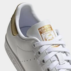 Women's Adidas Originals Stan Smith Casual Shoes White/White/Gold Metallic - G58184 100 -Fashion General Store G58184 100 P3