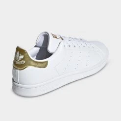 Women's Adidas Originals Stan Smith Casual Shoes White/White/Gold Metallic - G58184 100 -Fashion General Store G58184 100 P4