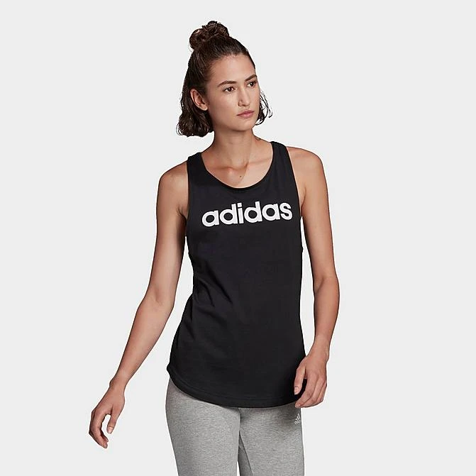 Women's Adidas LOUNGEWEAR Essentials Logo Loose Tank Black/White - GL0566 001 3 Women's Adidas LOUNGEWEAR Essentials Logo Loose Tank Black/White - GL0566 001