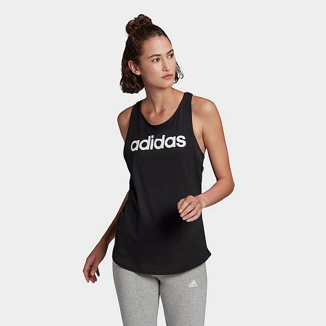 Women's Adidas LOUNGEWEAR Essentials Logo Loose Tank Black/White - GL0566 001 5 Women's Adidas LOUNGEWEAR Essentials Logo Loose Tank Black/White - GL0566 001 - Image 3