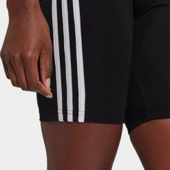 Women's Adidas Essentials 3-Stripes Bike Shorts Black/White - GR3866 001 -Fashion General Store GR3866 001 M5