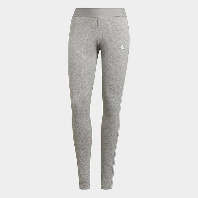 Women's Adidas LOUNGEWEAR Essentials 3-Stripes Leggings Medium Grey Heather/White - GV6017 035 3 Women's Adidas LOUNGEWEAR Essentials 3-Stripes Leggings Medium Grey Heather/White - GV6017 035