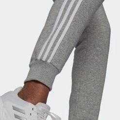 Women's Adidas Essentials Slim Tapered Cuffed Jogger Pants Medium Grey Heather/White - GV6020 035 -Fashion General Store GV6020 035 M5