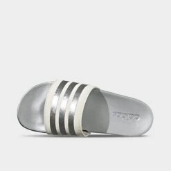 Women's Adidas Adilette Comfort Slide Sandals Chalk White/Chalk White/Matte Silver - GW8746 100 12 Women's Adidas Adilette Comfort Slide Sandals Chalk White/Chalk White/Matte Silver - GW8746 100 -Fashion General Store GW8746 100 P5