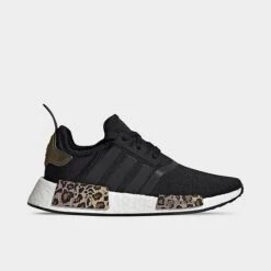 Women's Adidas Originals NMD_R1 Casual Shoes Black/Black/Wild Brown - GX2027 001
