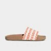 Women's Adidas Adilette Print Slide Sandals Beam Orange/White/Gum - GX9482 820 -Fashion General Store GX9482 820 P1