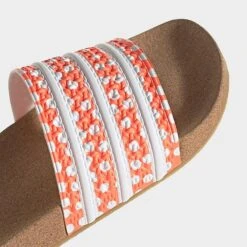 Women's Adidas Adilette Print Slide Sandals Beam Orange/White/Gum - GX9482 820 -Fashion General Store GX9482 820 P3