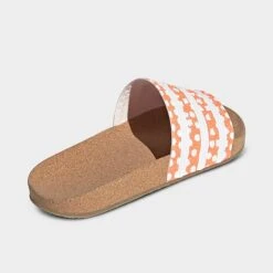 Women's Adidas Adilette Print Slide Sandals Beam Orange/White/Gum - GX9482 820 -Fashion General Store GX9482 820 P4