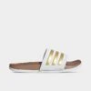 Women's Adidas Adilette Comfort Slide Sandals White/White/Matte Gold - H03618 100 -Fashion General Store H03618 100 P1