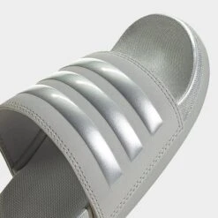 Women's Adidas Adilette Comfort Slide Sandals Grey/Silver Metallic/Grey - H03619 033 -Fashion General Store H03619 033 P3