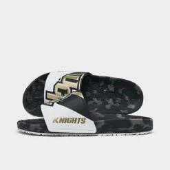 Hype Co. UCF Knights College Slydr Pro Slide Sandals Black/Gold/White - HCPROUCF 601