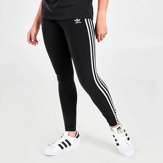 Women's Adidas Originals Adicolor Classics 3-Stripes Tights Black - HD2350 001 4 Women's Adidas Originals Adicolor Classics 3-Stripes Tights Black - HD2350 001 - Image 2