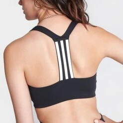 Women's Adidas Powerimpact Training Medium-Support Sports Bra Black/White - HI1287 001 -Fashion General Store HI1287 001 M6