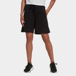 Women's Adidas ALL SZN Fleece Shorts Black - HJ7999 001