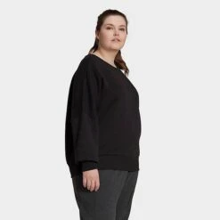 Women's Adidas ALL SZN Fleece Sweatshirt (Plus Size) Black - HK9518 001 9 Women's Adidas ALL SZN Fleece Sweatshirt (Plus Size) Black - HK9518 001 -Fashion General Store HK9518 001 M3