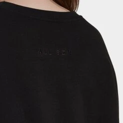 Women's Adidas ALL SZN Fleece Sweatshirt (Plus Size) Black - HK9518 001 10 Women's Adidas ALL SZN Fleece Sweatshirt (Plus Size) Black - HK9518 001 -Fashion General Store HK9518 001 M4