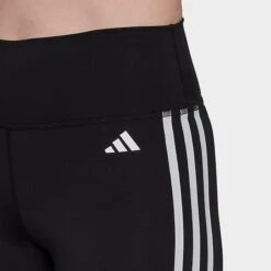 Women's Adidas Training Essentials 3-Stripes High-Waisted Short Leggings Black - HK9964 001 -Fashion General Store HK9964 001 M6