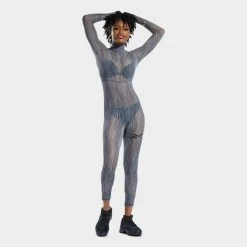 Women's Reebok Cardi Mesh Bodysuit Pure Grey 2 - HM5043 048 -Fashion General Store HM5043 048 M3