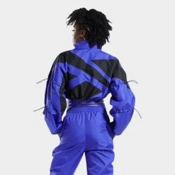 Women's Reebok Cardi B Woven Crop Jacket Ultimate Purple - HM5050 500 -Fashion General Store HM5050 500 M3