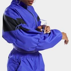 Women's Reebok Cardi B Woven Crop Jacket Ultimate Purple - HM5050 500 -Fashion General Store HM5050 500 M5
