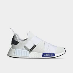 Women's Adidas Originals NMD_R1 Slip-On Casual Shoes White/Lucid Blue/Core Black - HQ4245 100