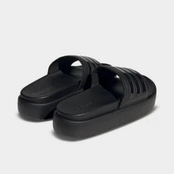 Women's Adidas Adilette Platform Slides Black/Black/Black - HQ6179 001 -Fashion General Store HQ6179 001 P4