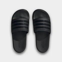 Women's Adidas Adilette Platform Slides Black/Black/Black - HQ6179 001 -Fashion General Store HQ6179 001 P5