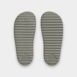 Women's Adidas Adilette Platform Slides Silver Pebble/Olive Strata/Silver Pebble - HQ6180 334 -Fashion General Store HQ6180 334 P6