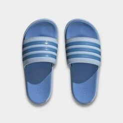 Women's Adidas Adilette Platform Slides Blue Dawn/Blue Fusion Metallic/Blue Fusion - HQ6181 450 -Fashion General Store HQ6181 450 P5