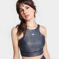 Women's Adidas Powerimpact Training Medium-Support Longline Bra Black/Carbon - HS2925 001 -Fashion General Store HS2925 001 M5